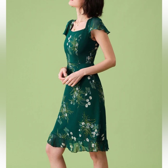 Rihoas The Square Neck Backless Floral Midi Dress - Picture 3 of 7